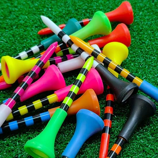 10 шт. Гольф Ти Полосатый Наконечник с Низким Сопротивлением Увеличение Дальности Полета Стабилизация Практика Тренировка Держатель для Гольф Мяча Тренировка Гольфа