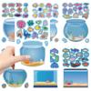 Cartoon Fish Tank Sticker Miniature Scene Sticker for Water Bottle Scrapbooking Journal Phone Case Laptop Nursery Wall