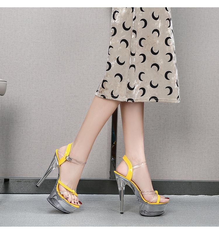 190 серия, очень высокие каблуки 14,5 см, платформа 4,5 см, пикантные женские босоножки на очень высоком каблуке-шпильке LFD