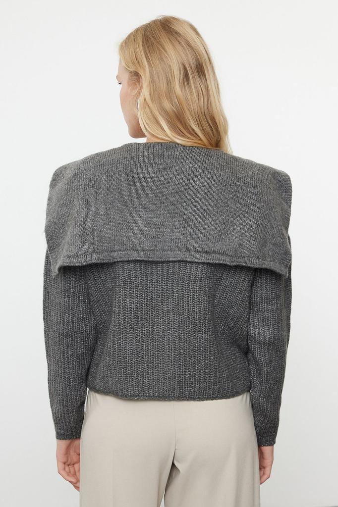 Женский элегантный кардиган, темно-синий, мягкий текстурированный трикотаж с воротником-бассейном, кардиган