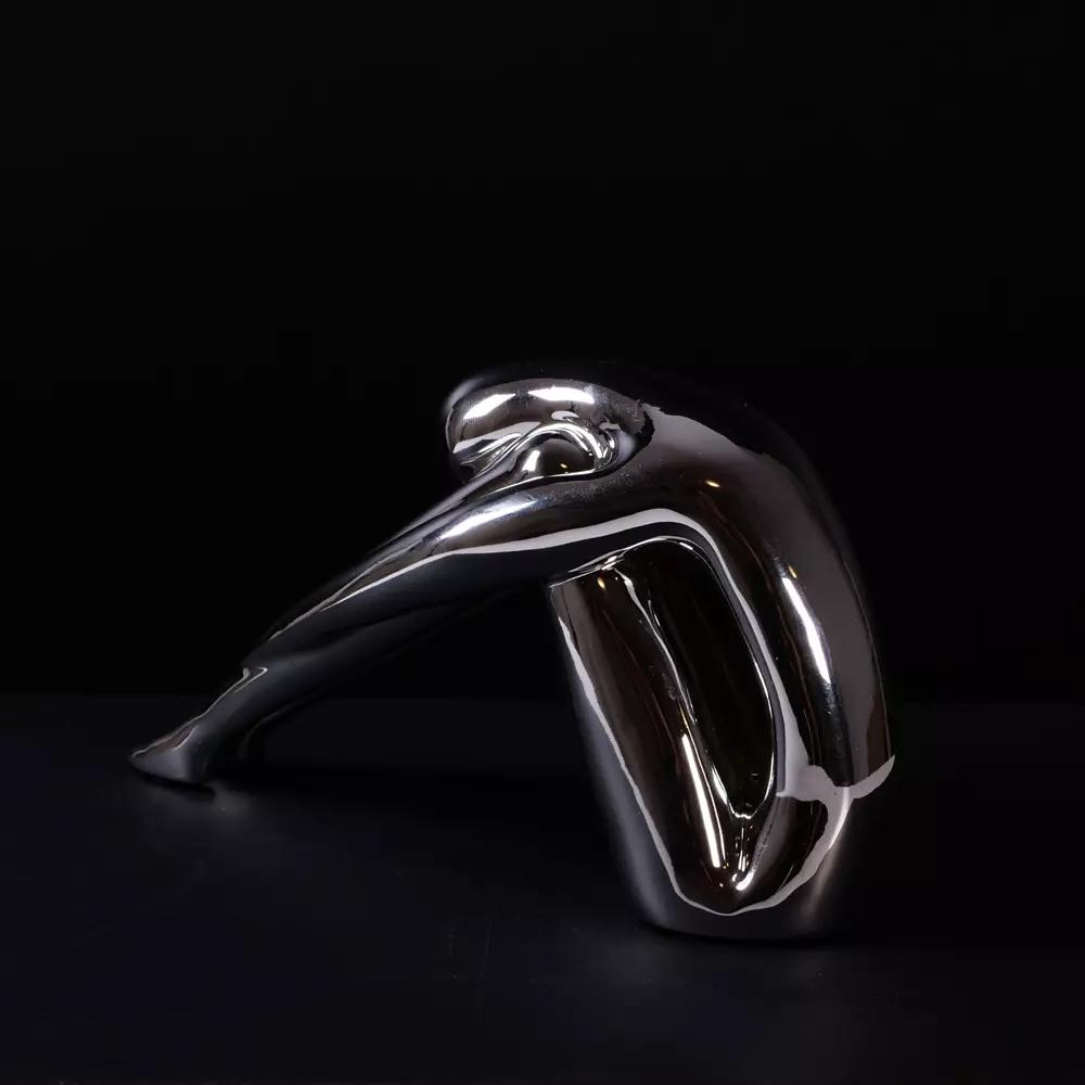Silver Decorative Figurine Glamour Gloss - length 31cm