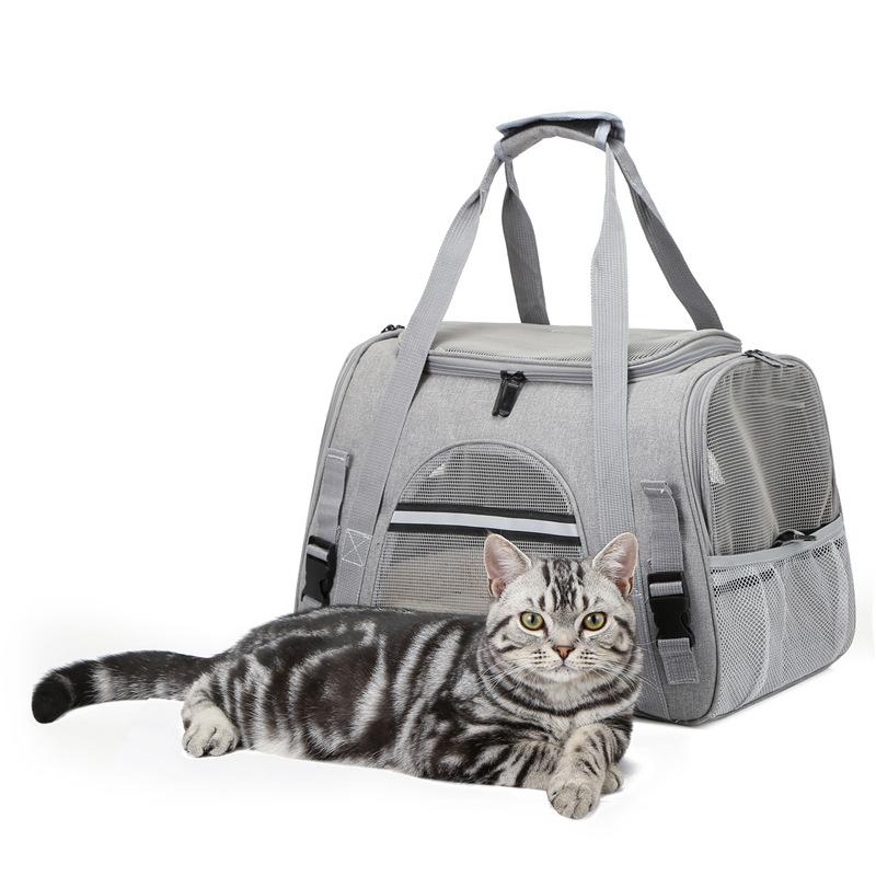 Pet Carrying Bag Cat Breathable Tote Bag Foldable Traveling Dog Bag Large Capacity