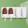 2 Sets Silicone Popsicle Molds Creative Ice Cream Mold 4 Cavities