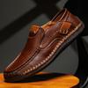 Handmade Genuine Leather Men's Casual Shoes Comfortable And Breathable Moccasins Men Business Flats Shoes Driving Shoes Large Size 38-48