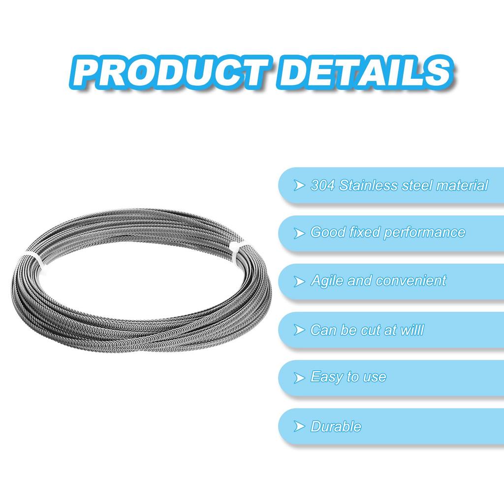 PATIKIL Корсетные косточки из нержавеющей стали 304 Спиральные стальные металлические косточки с 32 наконечниками для косточек для изготовления корсетов Футы Всего (Шириной 6 мм) (66 Длина)