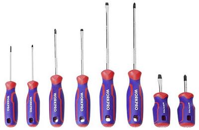 Набор отверток WORKPRO и WP200505, 8 шт. (Крестовая шлицевая)