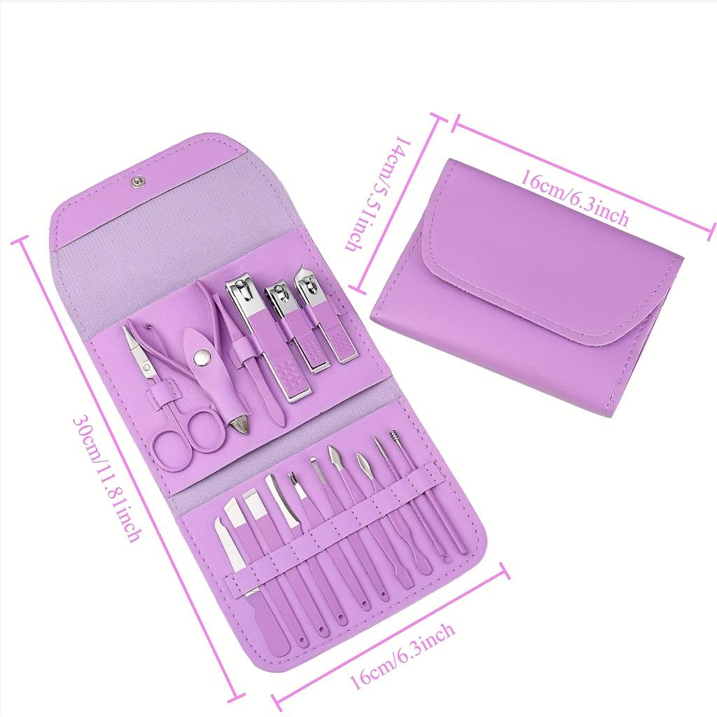 4/10/16 шт. Профессиональный набор для маникюра и педикюра. Набор для ухода за ногтями из нержавеющей стали. Дорожный маникюрный набор