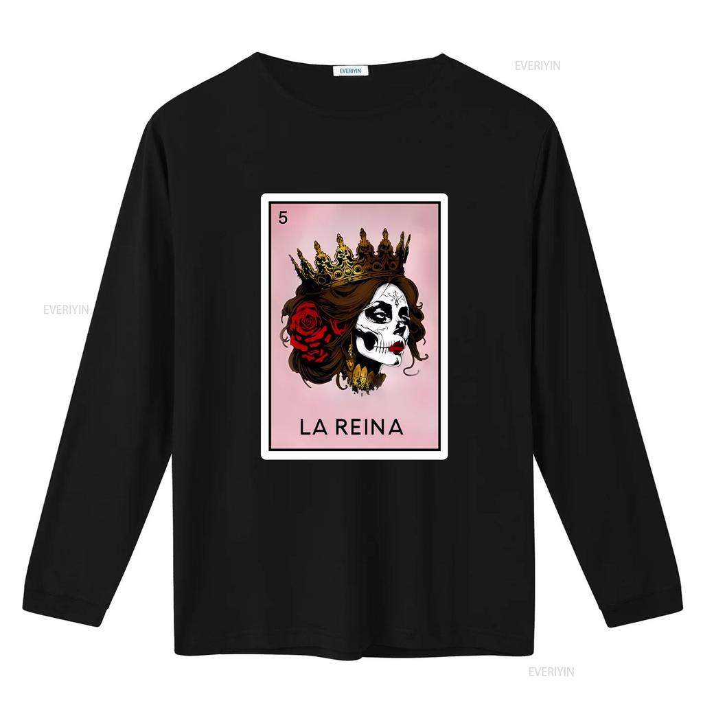 Футболка La Reina Loteria ко Дню Матери для мексиканской мамы латиноамериканской королевы вечеринки винтажная стираная дизайнерская одежда мода дышащая