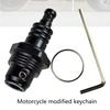 Industrial Strength Detachable Rotating Keychain with Quick Release Mechanism For Motorcycle Accessories Aluminum Alloy