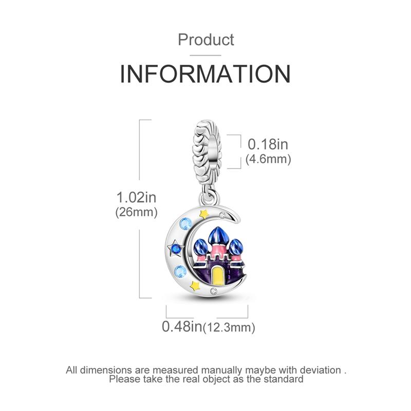 Подвеска Шарм Бусина Медь Загадочные Звезды Луна Бусины Подходит для Оригинального Браслета Для Изготовления Ювелирных Изделий Подарок на День Святого Валентина