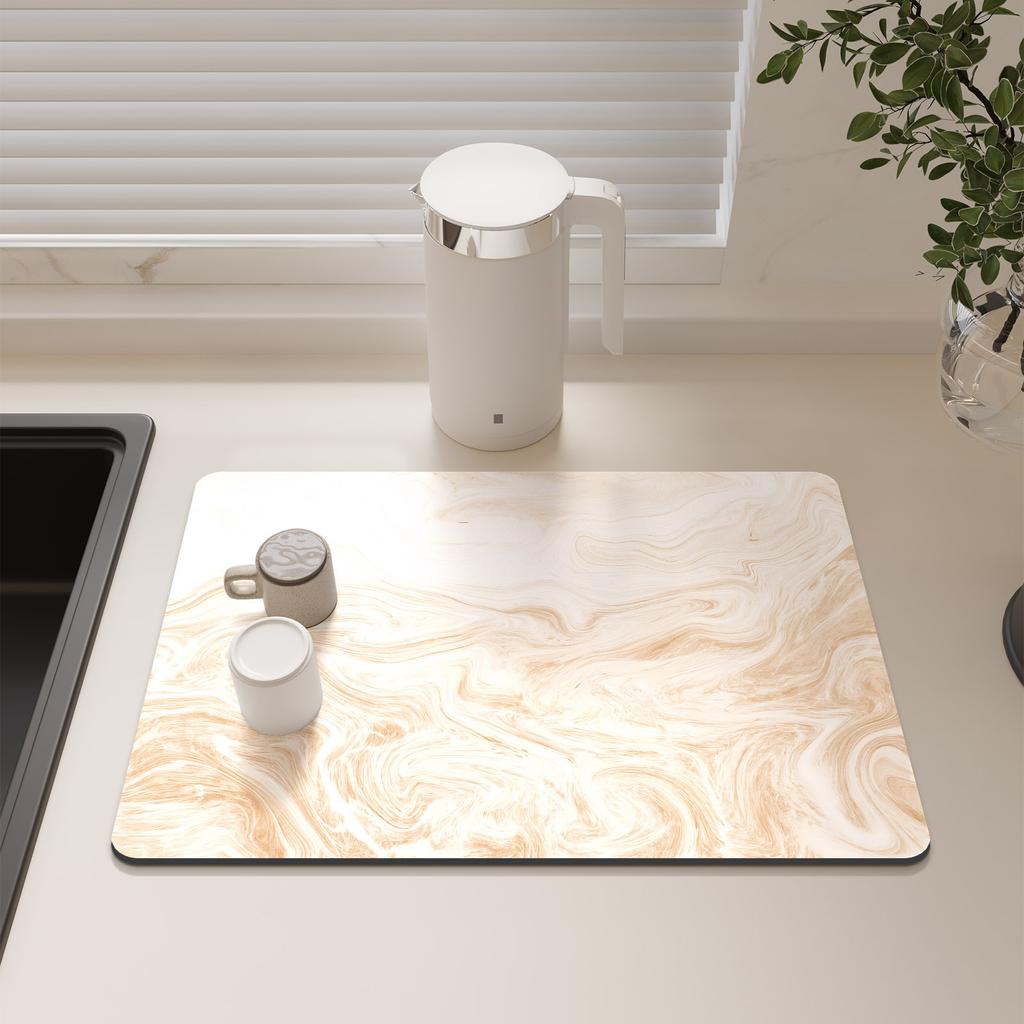 Суперабсорбирующие коврики для сушки кухонной посуды, быстросохнущие коврики для сушки кофе, нескользящие подставки для посуды, коврики для кухонного крана