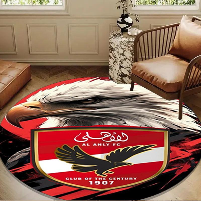Al-ahly Fc Round mat, Anti-slip Circle Carpet Chair rug For livingroom,Bedroom, doormat home decor Gift Christmas Gifts