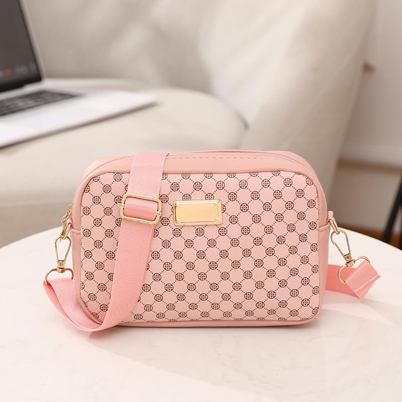 Простая маленькая сумка, новая модная женская сумка, сумка через плечо, трендовая маленькая квадратная сумка с принтом в горошек.