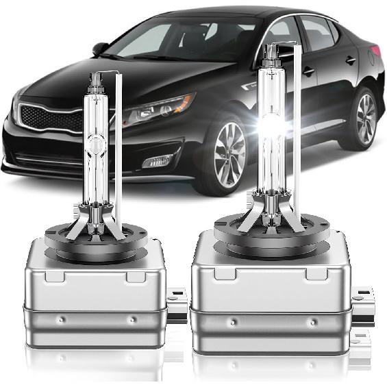 Подходит для Kia Optima Limited Hybrid SX Turbo 2011-2015, ксеноновые лампы фар D1S HID, лампы ближнего/дальнего света, 6000K холодный белый, упаковка 2 шт.