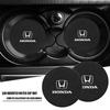 Suede Car Coaster Mat Water Cup Slots Non-Slip Pad for Civic Accord CRV HRV Fit Jazz City Odyssey Jade Vezel CRX CRZ
