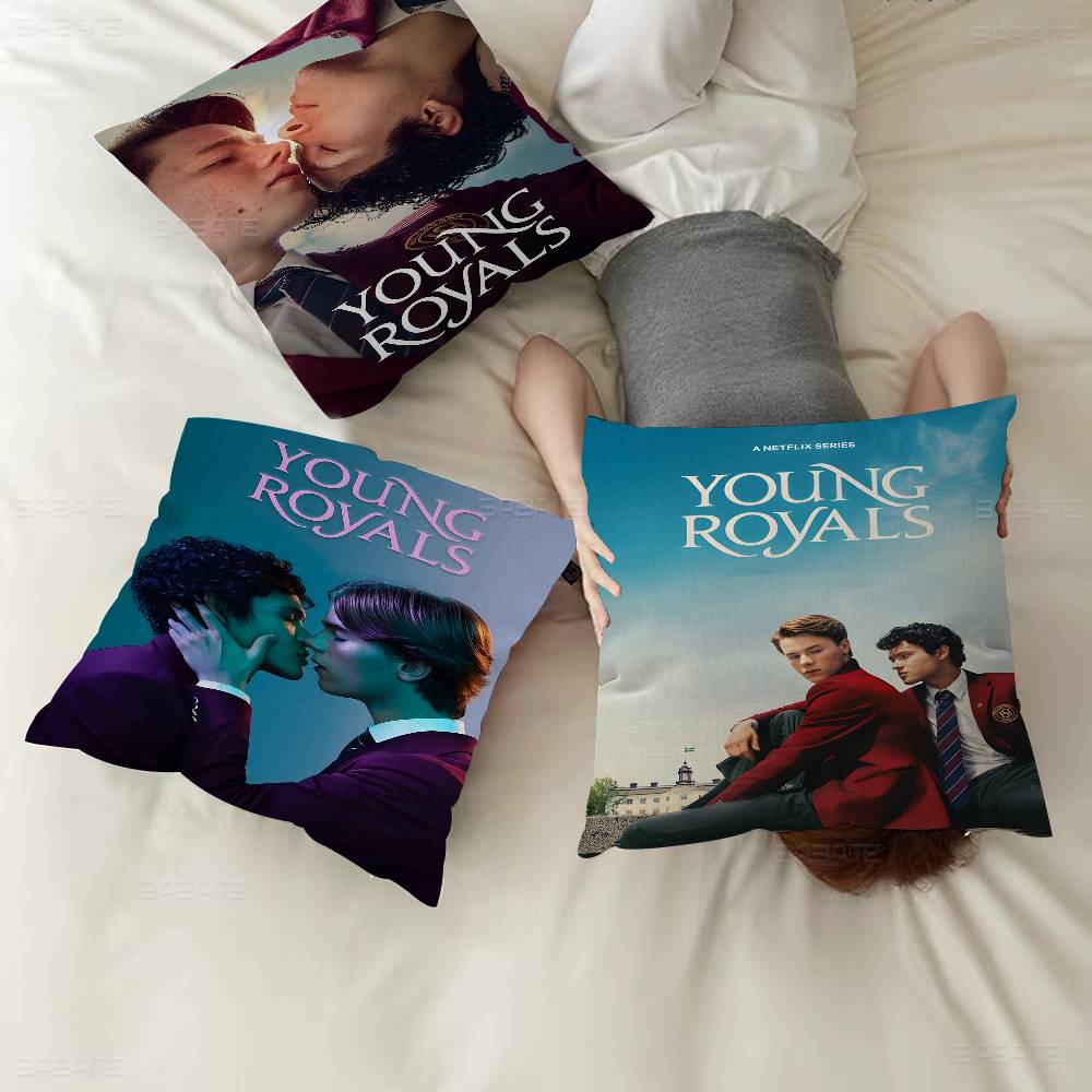 Young Royals Cushion Cover Inches Farmhouse Decor Home Throw Pillow Covers for Couch Decorations