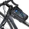 Bike Phone Bag Waterproof Top Tube Bag Bicycle Touchscreen Phone Mount Bag Cycling Frame Bag Fits