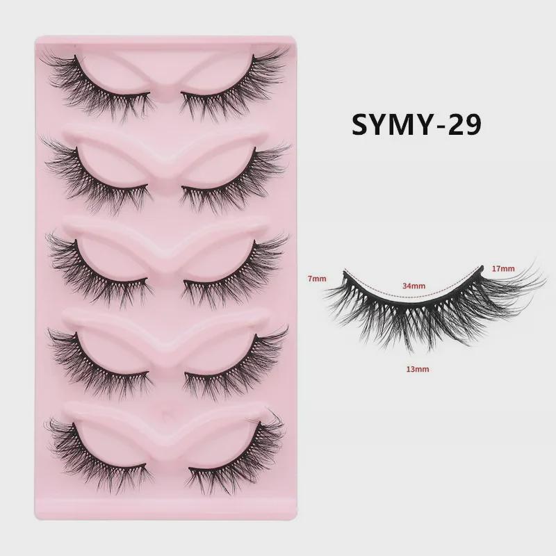 European and American Fox-Style Cat Eye Thick Synthetic False Eyelashes - 5 Pairs