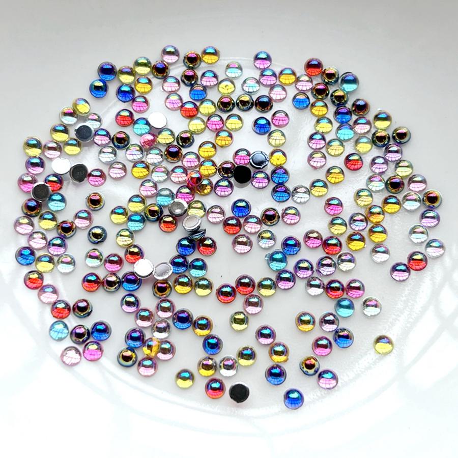 200 шт. красивые 3 мм смешанные полукруглые стразы для ногтей «сделай сам», декоративные аксессуары для изготовления ювелирных изделий