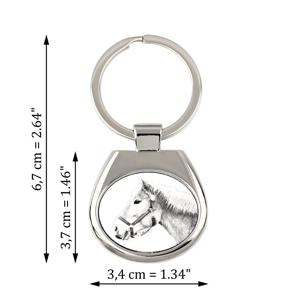 Гафлингер - брелок с лошадью, брелок с принтом, персонализированная подвеска от бренда Art-Dog