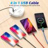 FONKEN Кабель USB Type C 4 в 1 для iPhone для телефона Зарядный кабель 3 в 1 Кабель Micro USB для планшета iPhone