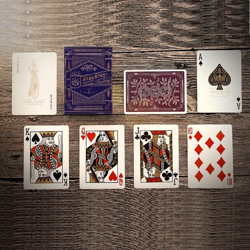 Игральные карты Theory11 Purple Monarch USPCC Bicycle Monarchs, колода, карточные игры, магические трюки