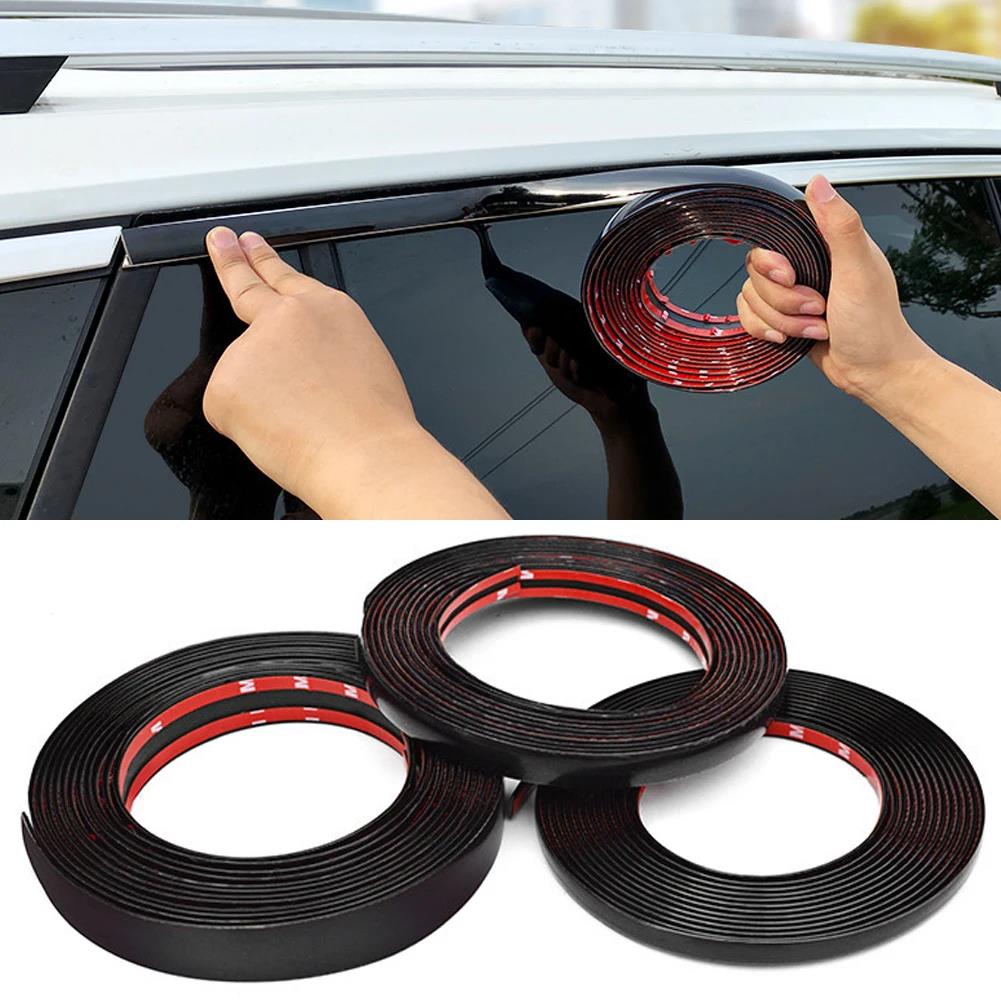 Glossy Universal Car Body Strip Styling Trim Sticker Bumper Door Protective Moulding 6-30MM Interior Mirrors 6