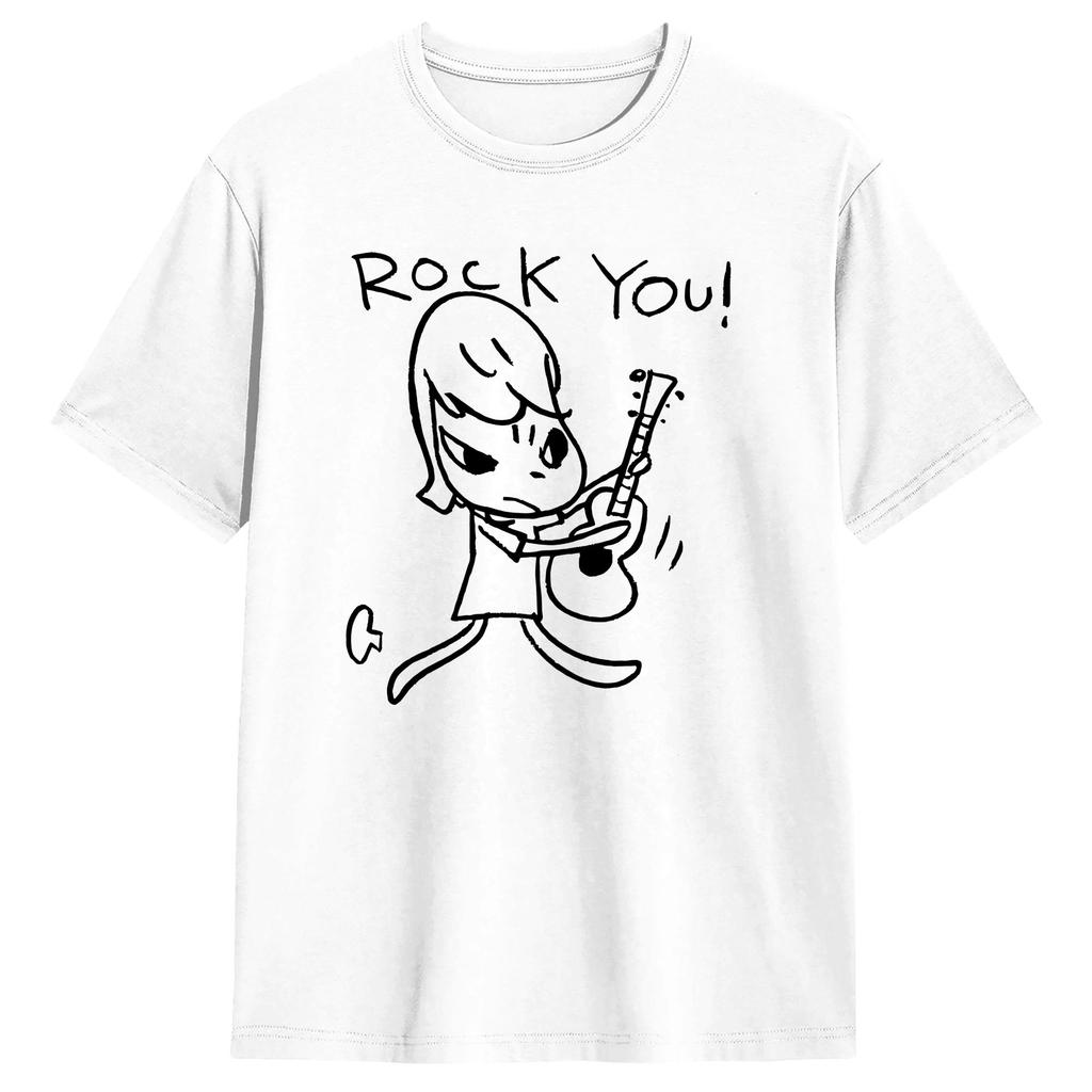Aesthetic Yoshitomos Nara TShirt Unisexs Round Neck Short Sleeve Tops I Dont Want to Grow up Painting Cotton Summer Tops Shirts