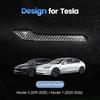 Polwlamks 4 Pack Door Handle Cover Fits Model Y/Model 3, Real Carbon Fiber 3D Handle Cover Sticker, Tesla Door Handle Protector Wrap Covers with 3M