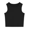 Hollow Vest Women's Summer Sleeveless Black Inner and Sexy Short Outer Top
