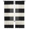 Прозрачные шторы под дерево в черно-белые полосы для гостиной, спальни, роскошные шторы с балдахином для кухни