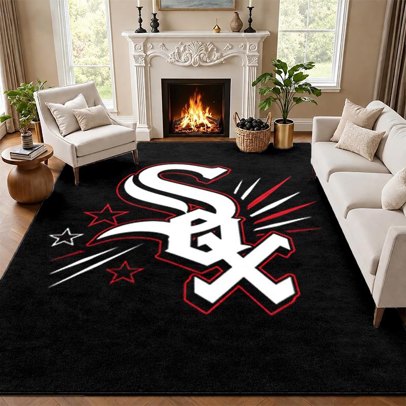 Chicago White Sox Carpet Door Mat for Living Room or Bedroom Protective Mat Under Chair Office Decoration Christmas Gift Birthday Present