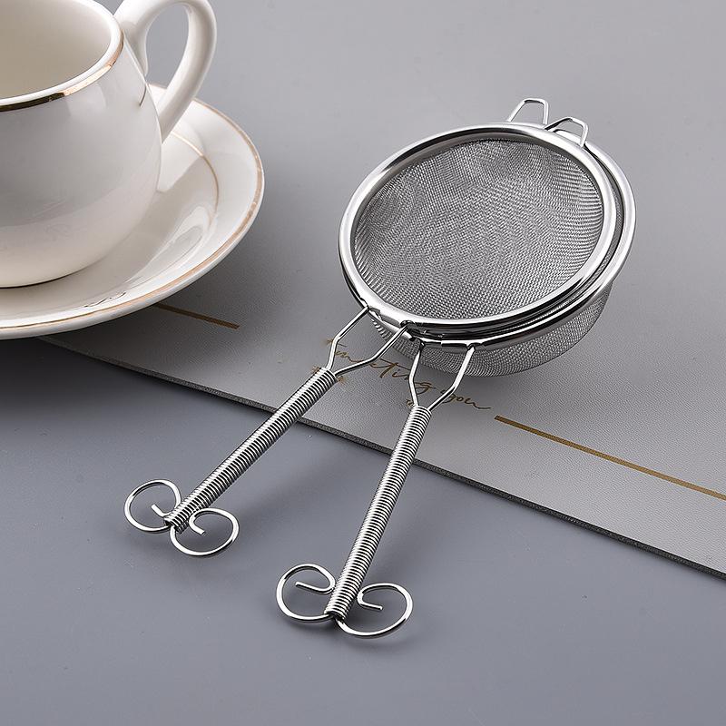 1Pcs Stainless Steel Wire Fine Mesh Flour Sieve Tea Strainer Food Colander Flour Sieve Coffee Matcha Powder Filter Kitchen Tools