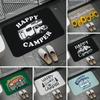 Happy Campers Welcome Mat Floor Decoration Carpet Non-slip Easy To Clean Area Rug Living Room Home Office Washable Doormats