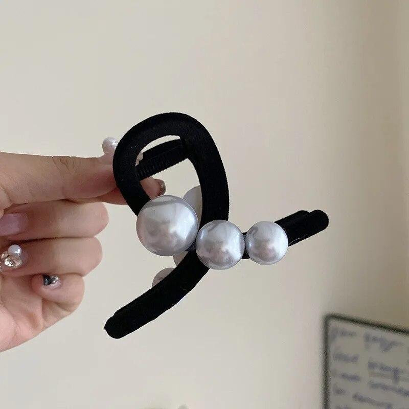 Ретро флокирующая заколка для волос со звездой, женские винтажные большие пластинчатые заколки для волос, заколки в виде акулы, головной убор для женщин, аксессуары для волос