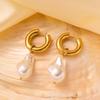 Простые модные классические ретро-серьги в стиле Гонконга с жемчугом в стиле барокко женские серьги