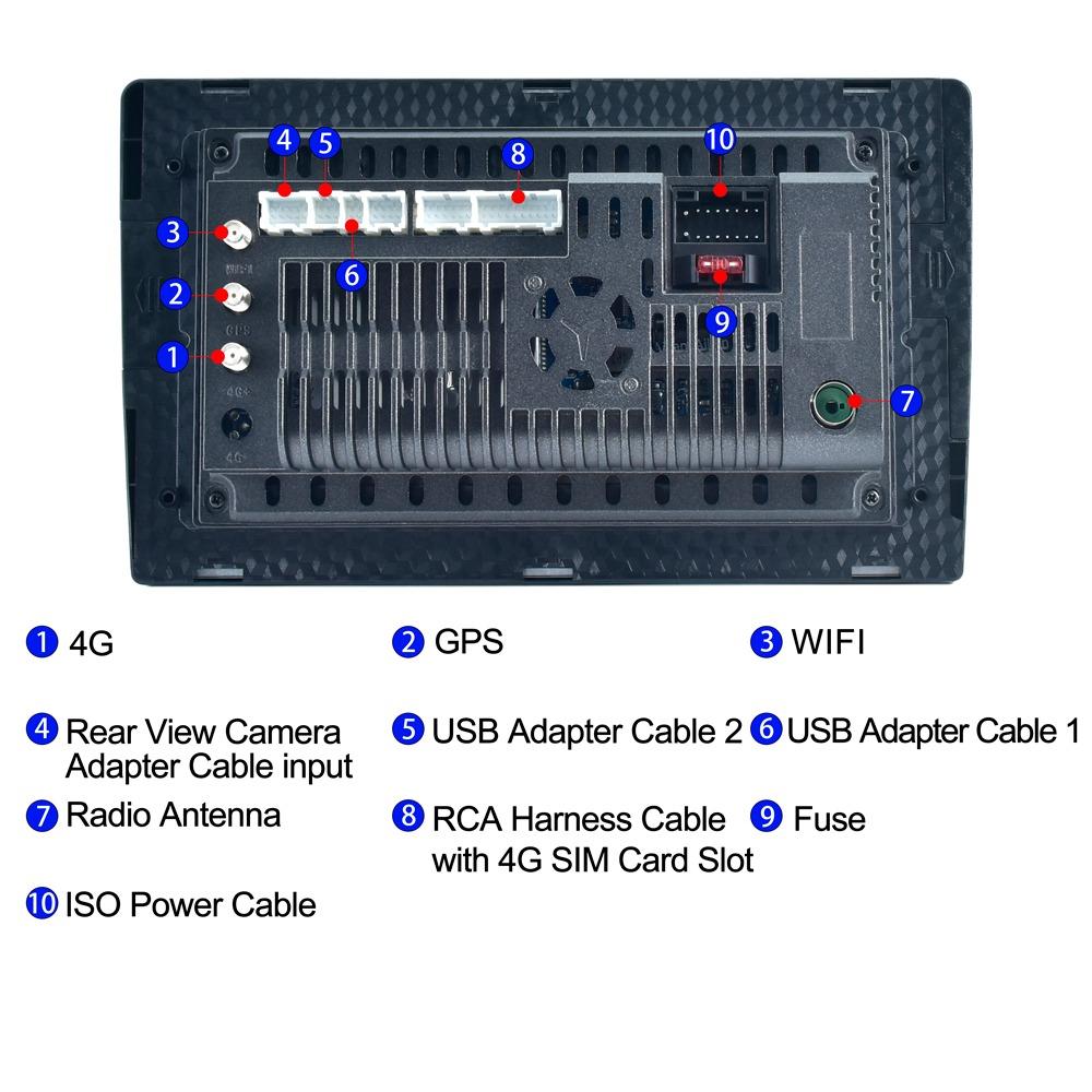 9" Android Car Radio for Toyota Corolla Verso 2004-2009 Multimedia Player 2Din Carplay Video Stereo Headunit Audio Wifi