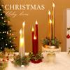 Christmas LED Simulation Electronic Candle Props Warm Atmosphere Photosensitive Long Candle Christmas Decoration Ornaments