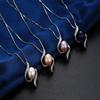 YWYC Natural Freshwater Pearl Necklaces with Pendant 925 Sterling Silver S Curve Chain Necklace for Women Jewelry Gift