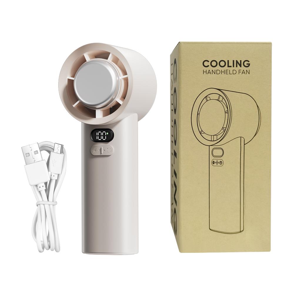 Refrigeration Ice Compress Handheld Small Fan 100 Gears Infinitely Adjustable Small USB Mini Desktop Bedroom Outdoor Ice Fan