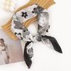 Geometric Floral Imitation Silk Square Scarf