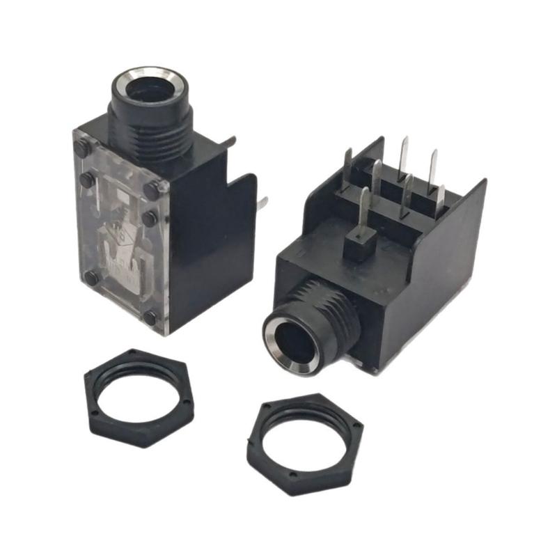 3 Cores Two Channel 6.35mm Microphones Connectors With 7Pin Design For High Fidelitys Signal Transmission