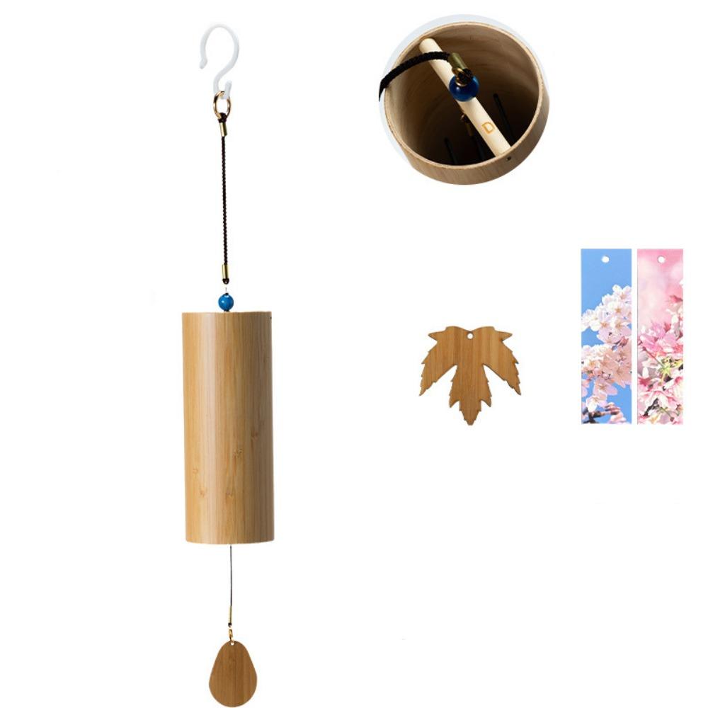 Hand Cranked Musical Windchime Antique Blessing Bell Landscape Decor Bamboo Wind Chimes Garden