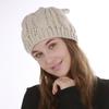 New Autumn and Winter Knitted Warm Women's Hat Jacquard 8 Shaped Twisted Cat Ear Cute Woolen Hat