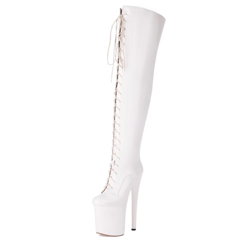 Over the Knee High Boots Women Sexy Thin Heels Party Dance Club Nightclub Shoes Ladies Luxury Gold Red Thigh High Boot Big Size