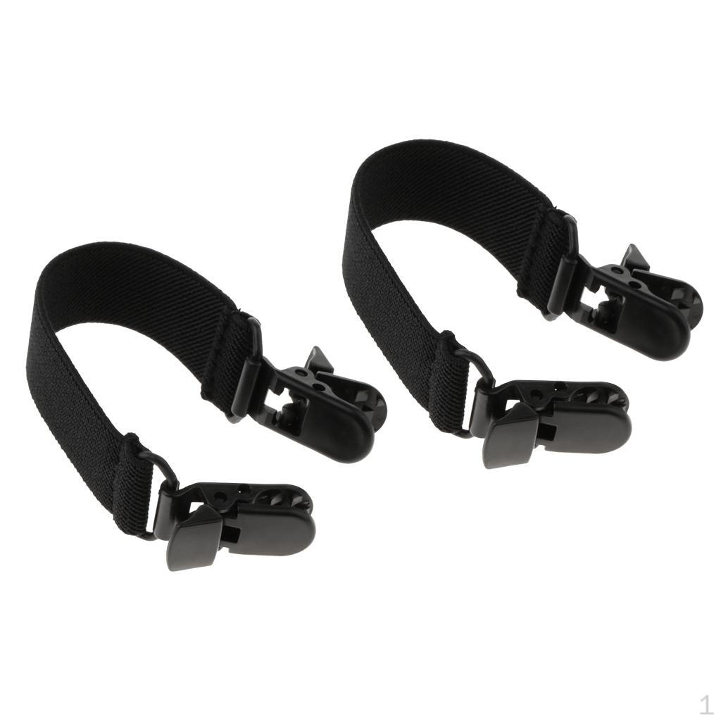 2x Sturdy Adjustable Boot Straps Pant Stirrups Heavy Duty Clips for Bedsheet