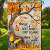 2D Flat - 2D Flat - 1pc, 2D Flat Printing, Autumn Butterfly Tree Garden Flag: Love by Your Side, Material, Multiple Sizes Available, Machine Washable 