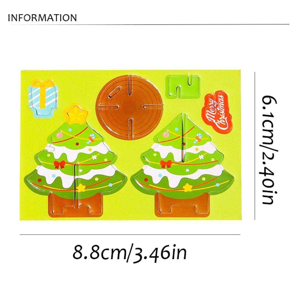 Christmas Tree Kids Xmas Arts Puzzle Snowman DIY Mini Christmas Tree  Adult