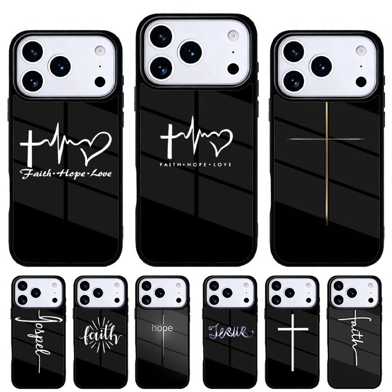 Faith Christian Religious Jesus soft Phone Case for iPhone 17 16 15 14 13 Pro Max Back Cover for 12 11 Pro Coque