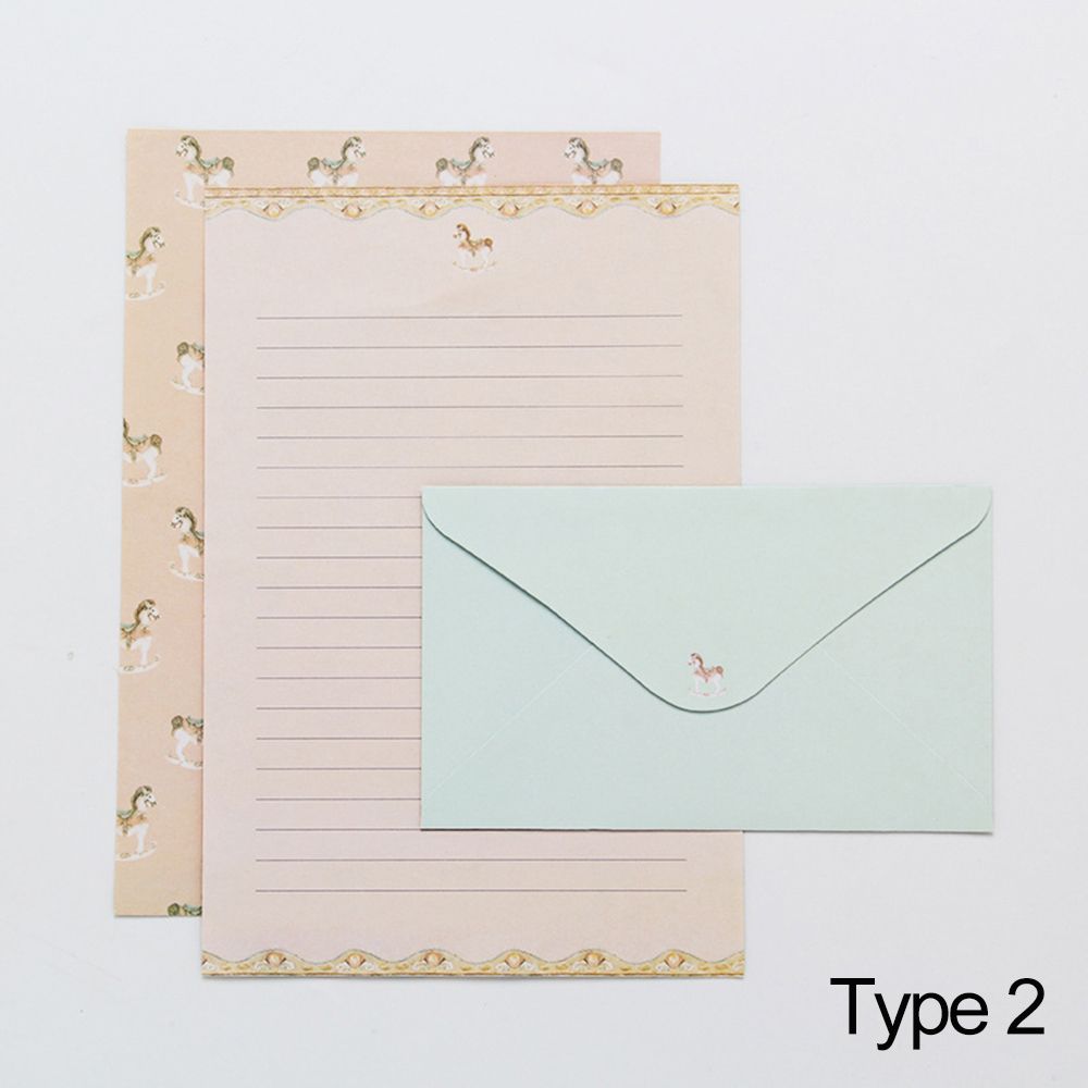Printing Floral Pattern Variety Designs Writing Paper 6PCS Letter Stationery With Envelopes 3PCS